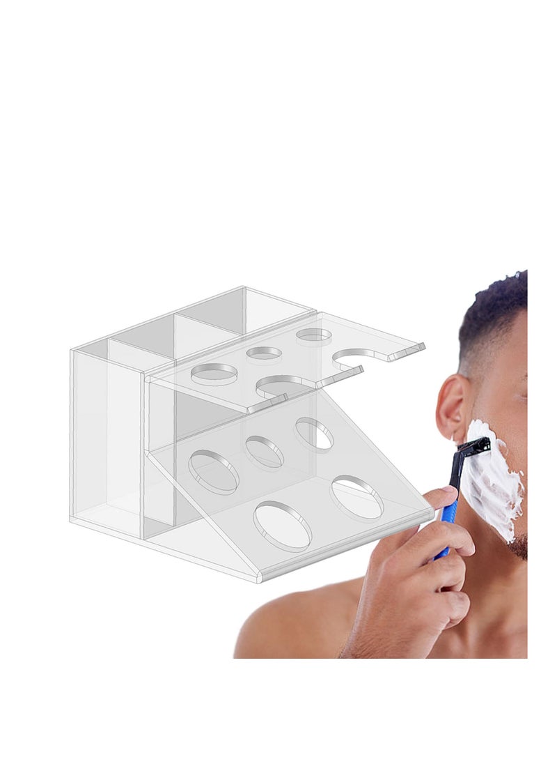 SYOSI - Clear Cosmetic Storage Container, Acrylic Cosmetics Storage Box, Acrylic Makeup Brush Holder, Acrylic Shaving Cream Dispenser, Plastic Storage Bins For Vanity, Undersink, Kitchen Cabinets, Pantry - Image 1