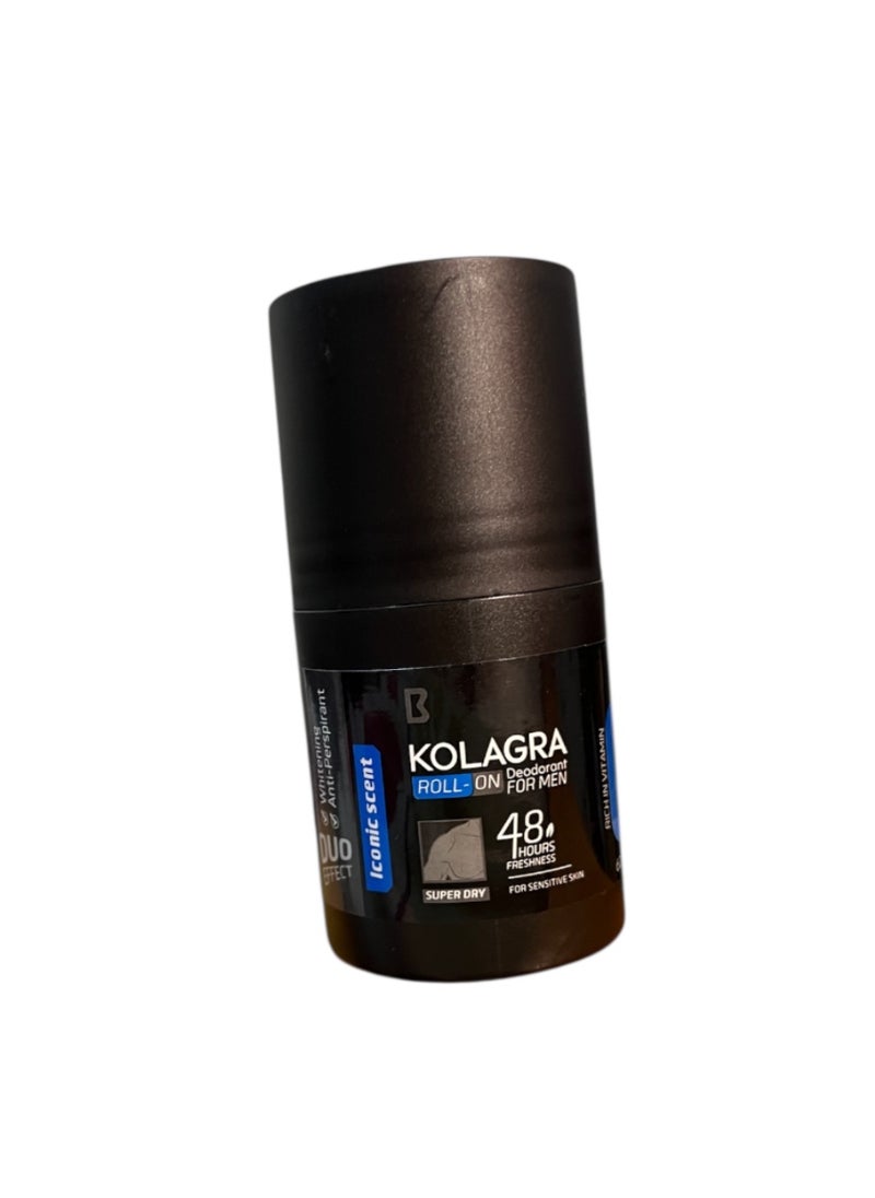 KOLAGRA - Kolagra Roll On Deodorant For Men Iconic Scent 60ml - Image 1