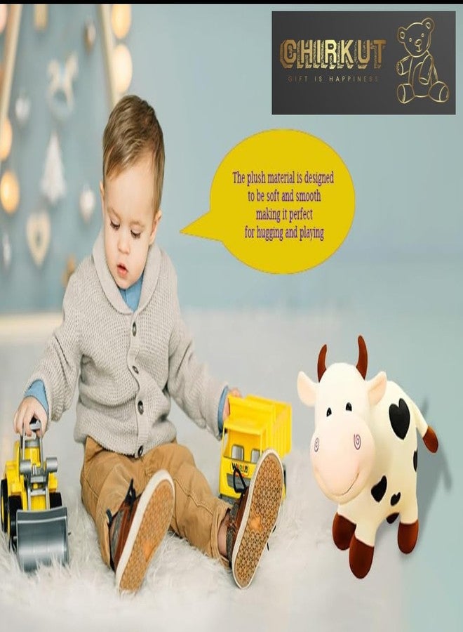 CHIRKUT Loveable Stuffed 30cm Cute Random Color Cow Plush Soft Toy for Kids, - Image 3