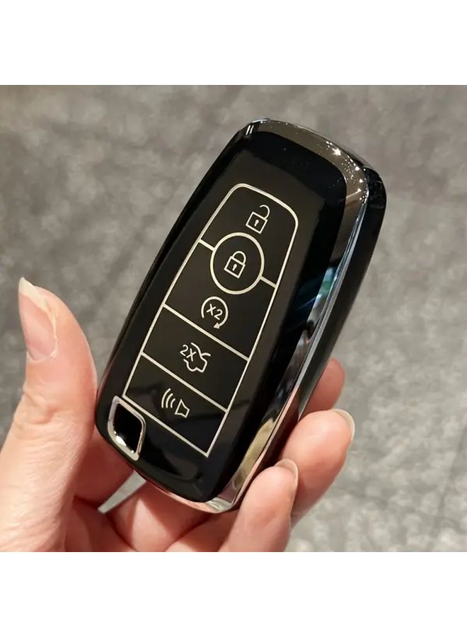 غطاء المفتاح المصنوع من TPU الوردي بخمسة أزرار للسيارات والشاحنات فورد، إكسسوار واقي لسلسلة المفاتيح - Image 5