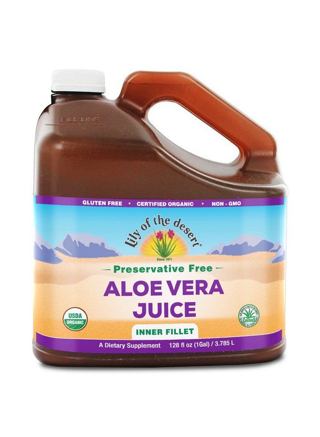Lily Of the Desert Lily of the Desert Aloe Vera Juice - Organic, Preservative-Free Inner Fillet Aloe Vera Drink with Natural Digestive Enzymes for Gut Health, Stomach Relief, Wellness, Glowing Skin, 128 Fl Oz  - Image 1