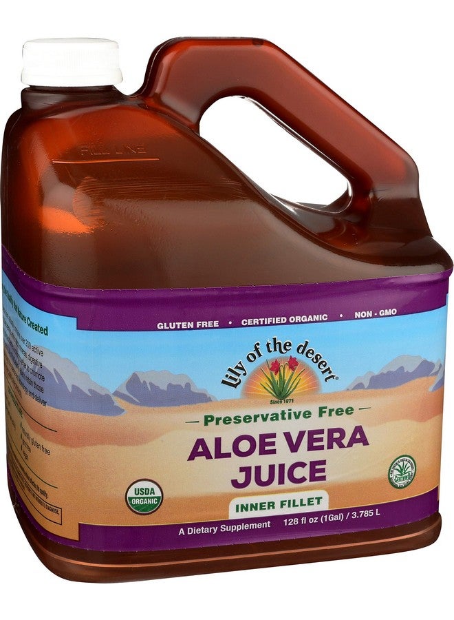Lily Of the Desert Lily of the Desert Aloe Vera Juice - Organic, Preservative-Free Inner Fillet Aloe Vera Drink with Natural Digestive Enzymes for Gut Health, Stomach Relief, Wellness, Glowing Skin, 128 Fl Oz  - Image 4