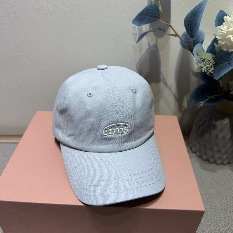 Emis Korean Style Unisex Fashionable Casual Baseball Cap with Letter E - Versatile and Trendy - Image 1