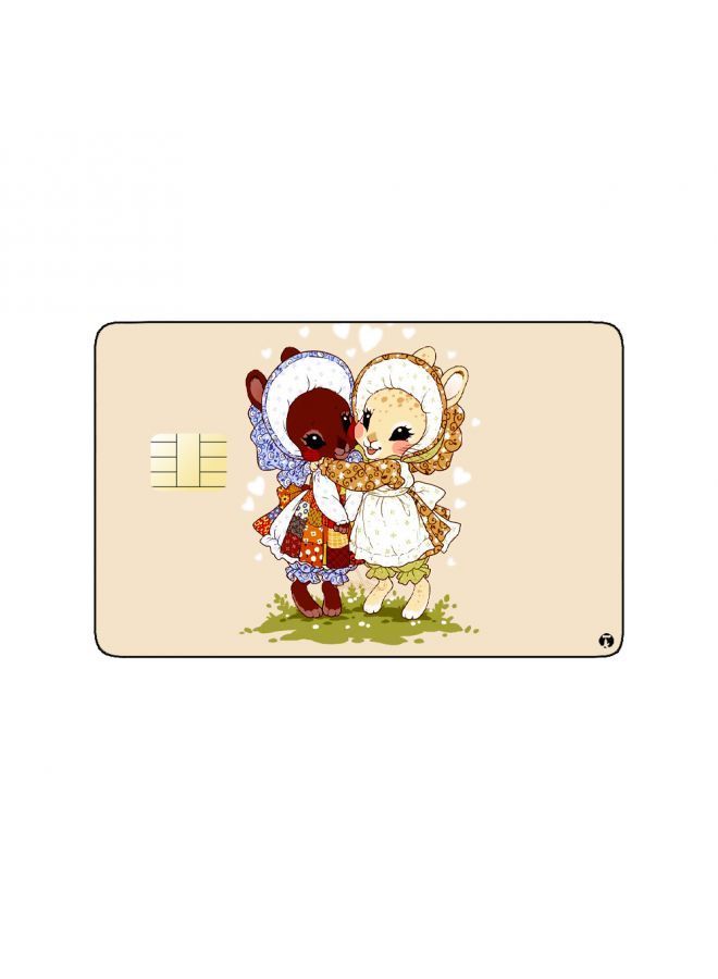 RKN PRINTED BANK CARD STICKER Cute Mice Drawing Vintage Art - Image 2