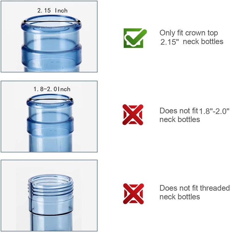 Metal 5 Gallon Water Jug Stand Dispenser with 2.15 Inch Dustproof Valve,Non-Slip Drinking Water Cooler Rack with Reusable Spout - Image 3