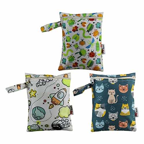 Myfav MY FAV Waterproof Wet Bag | Washable & Reusable Storage Pouch | Wet & Dry Organizer for Travel; Beach; Pool; Stroller; Diapers; Dirty Gym Clothes; Wet Swimsuits & Toiletries-Pack of 3 - Image 2