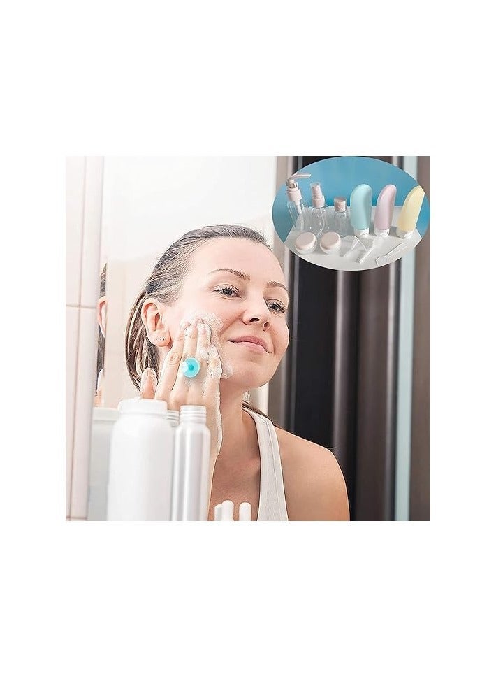 هالامين 11 حزمة من زجاجات مستحضرات التجميل الصغيرة ,علب للسفر، مانعة للتسرب سيليكون حاوية السفر ، ومناسبة للسفر حجم الغسيل ، المحمولة ، يمكن أن تكون معبأة مرارا وتكرارا ، مقذوف المنتجات الضرورية للطائرات - Image 4