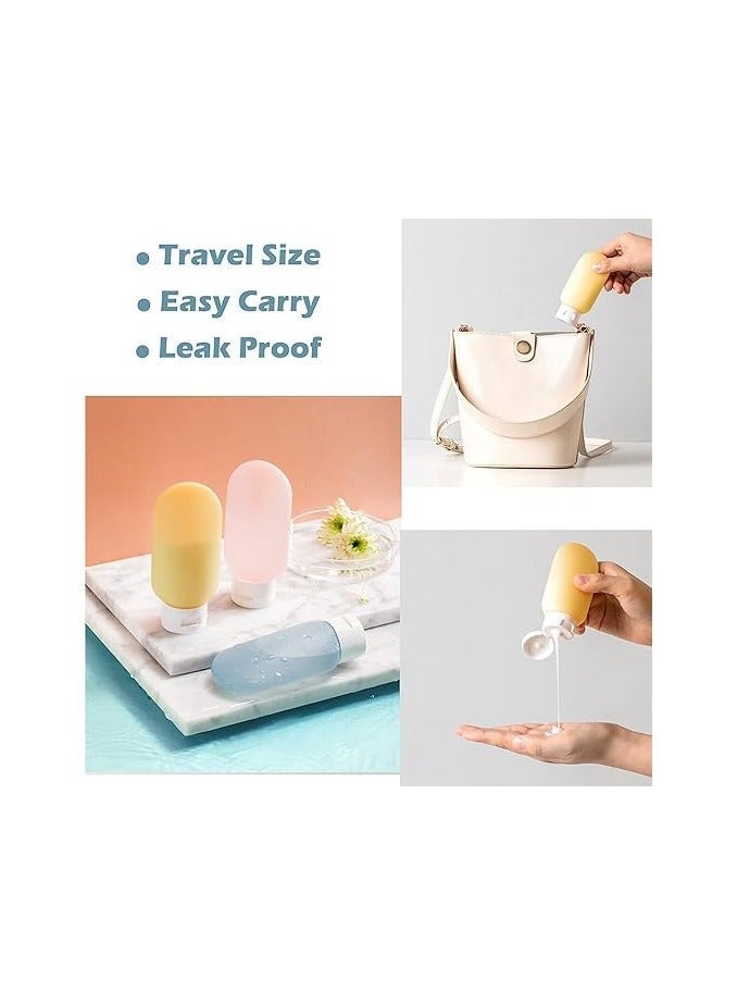 هالامين 11 حزمة من زجاجات مستحضرات التجميل الصغيرة ,علب للسفر، مانعة للتسرب سيليكون حاوية السفر ، ومناسبة للسفر حجم الغسيل ، المحمولة ، يمكن أن تكون معبأة مرارا وتكرارا ، مقذوف المنتجات الضرورية للطائرات - Image 5