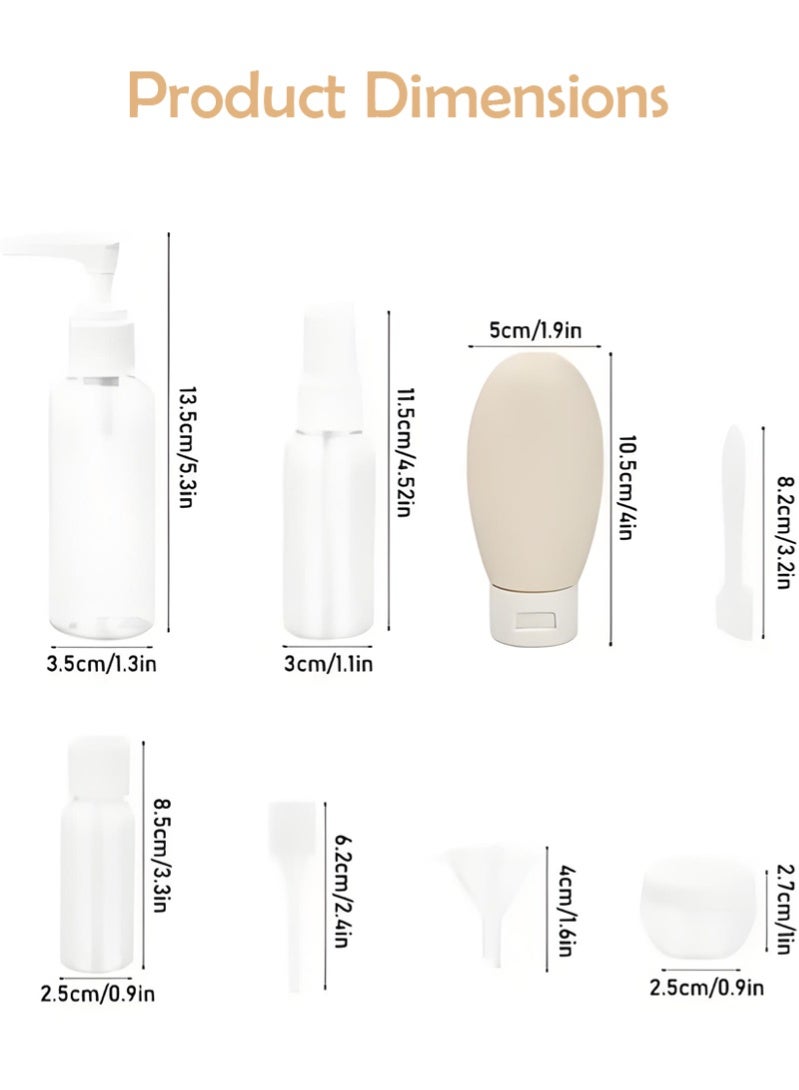 هالامين 11 حزمة من زجاجات مستحضرات التجميل الصغيرة ,علب للسفر، مانعة للتسرب سيليكون حاوية السفر ، ومناسبة للسفر حجم الغسيل ، المحمولة ، يمكن أن تكون معبأة مرارا وتكرارا ، مقذوف المنتجات الضرورية للطائرات - Image 4