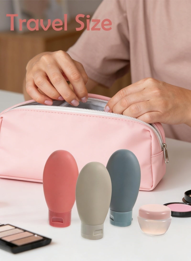 هالامين 11 حزمة من زجاجات مستحضرات التجميل الصغيرة ,علب للسفر، مانعة للتسرب سيليكون حاوية السفر ، ومناسبة للسفر حجم الغسيل ، المحمولة ، يمكن أن تكون معبأة مرارا وتكرارا ، مقذوف المنتجات الضرورية للطائرات - Image 5