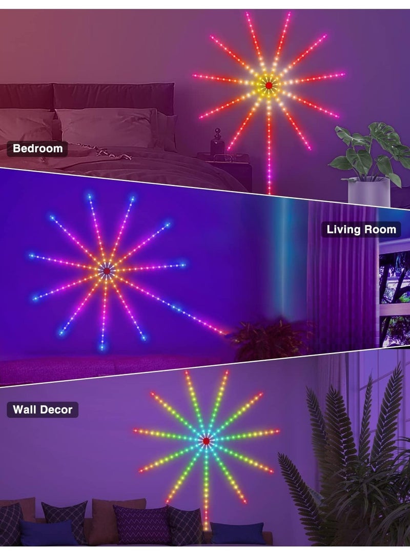 أضواء الألعاب النارية الذكية LED الجديدة لغرفة النوم - تعمل بالطاقة من USB، 30 سم، مع تأثير الانفجار عند الإطلاق - Image 5