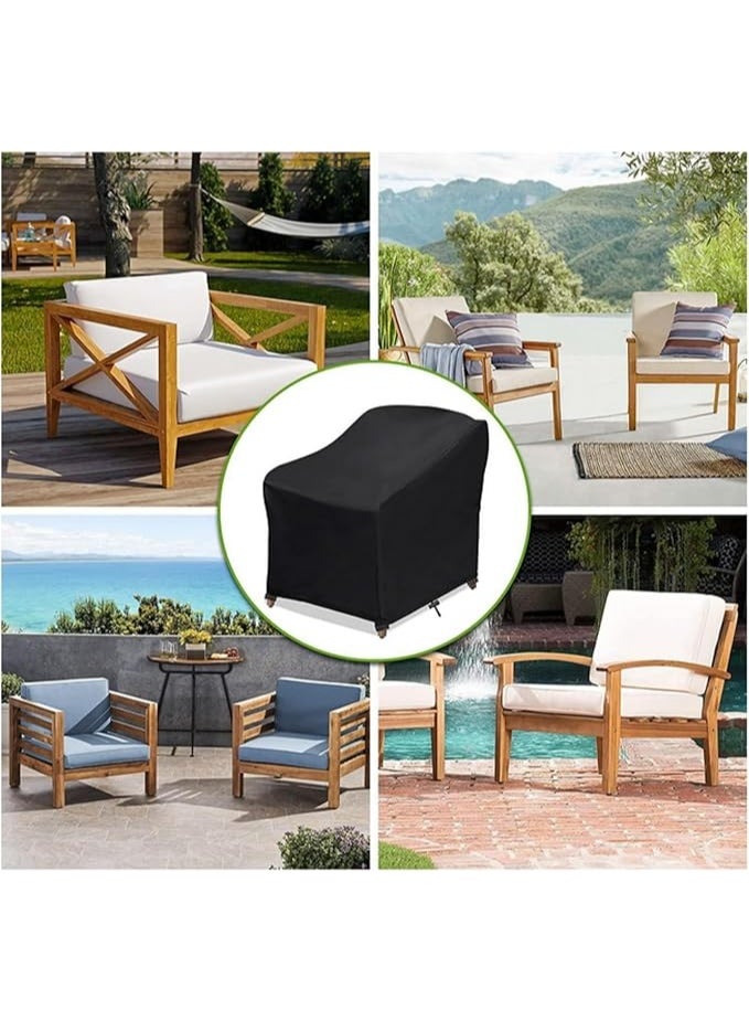 Heavy Duty Oxford Waterproof Patio Furniture Covers Outdoor Chair Covers UV All Weather Protection Patio Chair Cover for Backyard Garden Balcony (102*79*70cm) - Image 4