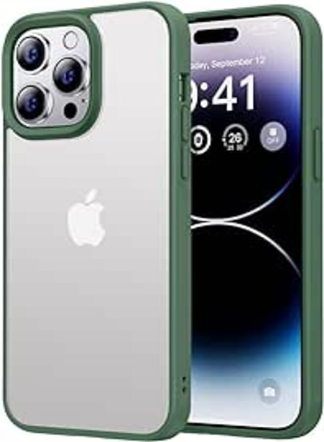 Next store Compatible with iPhone 14 Pro Max Clear Case Shockproof PC Soft Silicone [Anti-Yellowing] TPU Bumper Phone Cover (Mint Green)