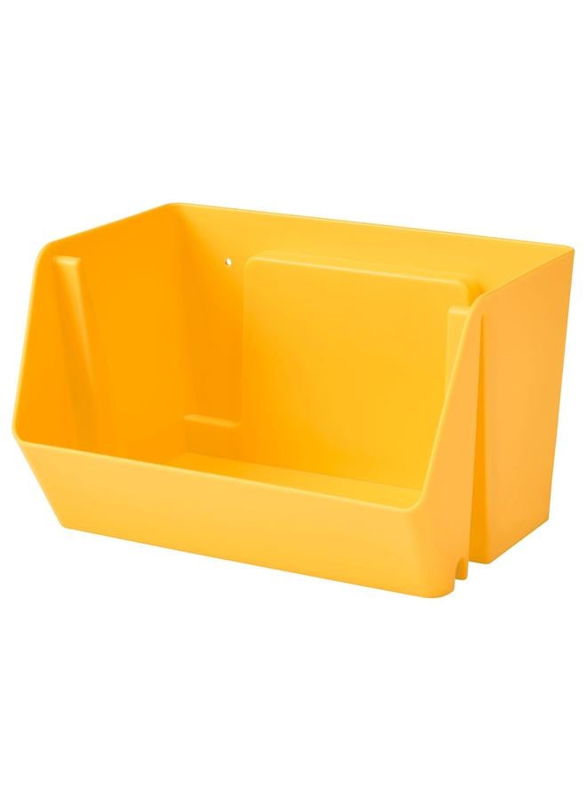 زبون منظم للمكتب/الحائط، أصفر لامع، 25×18×15 سم - Image 1