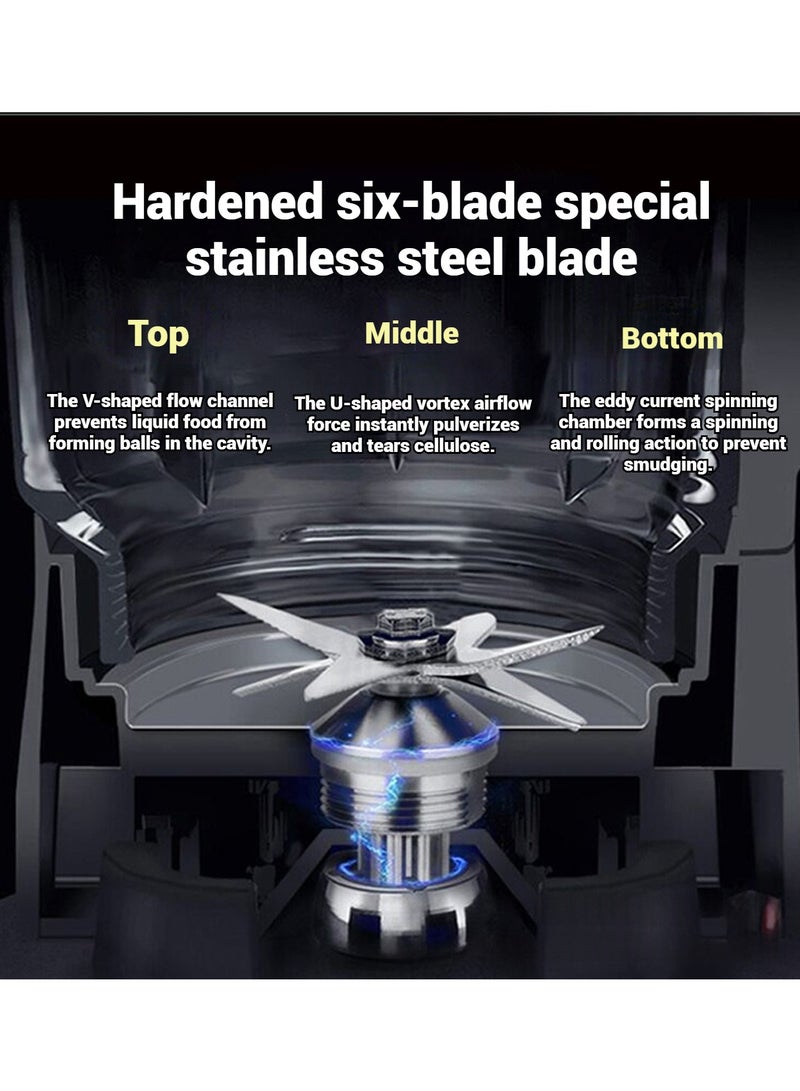 Leon Home Electric blender with multi-functional grain grinder, 2L + 800ml (grinding cup) - 4500W power - adjustable speed - suitable for making juices, spice powders, nut powders, coffee, etc. - Image 3