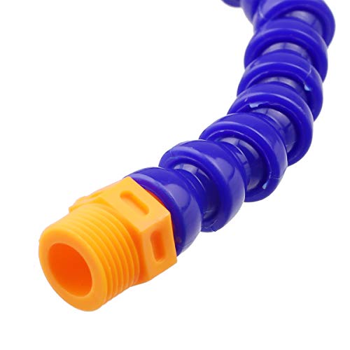TOPPROS Pack of 10 Round Nozzle 1/4PT Flexible Oil Coolant Pipe Hose Blue Orange - Image 5
