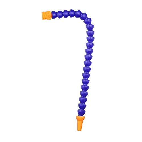 TOPPROS Pack of 10 Round Nozzle 1/4PT Flexible Oil Coolant Pipe Hose Blue Orange - Image 2