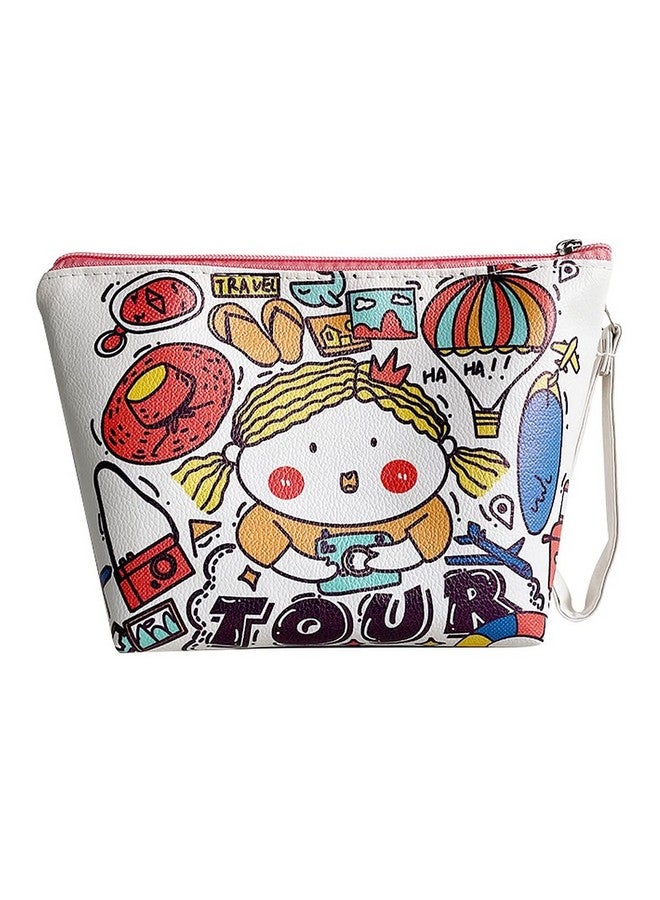 wolpin Cosmetic Makeup Kit Storage Organizer Makeup Pouch Travel Toiletry Vanity Bag Makeup Brush Lipstick Holder Portable Waterproof (25 X 9 X 16 Cm) - Image 2