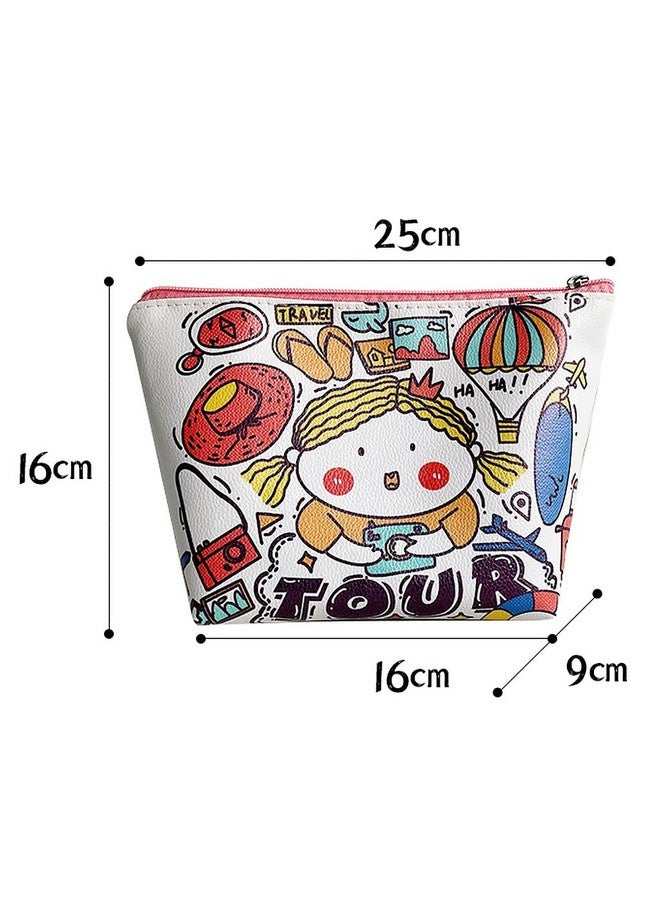 wolpin Cosmetic Makeup Kit Storage Organizer Makeup Pouch Travel Toiletry Vanity Bag Makeup Brush Lipstick Holder Portable Waterproof (25 X 9 X 16 Cm) - Image 5