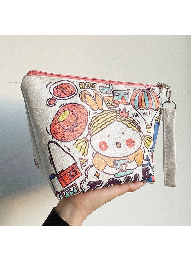 wolpin Cosmetic Makeup Kit Storage Organizer Makeup Pouch Travel Toiletry Vanity Bag Makeup Brush Lipstick Holder Portable Waterproof (25 X 9 X 16 Cm) - Image 3