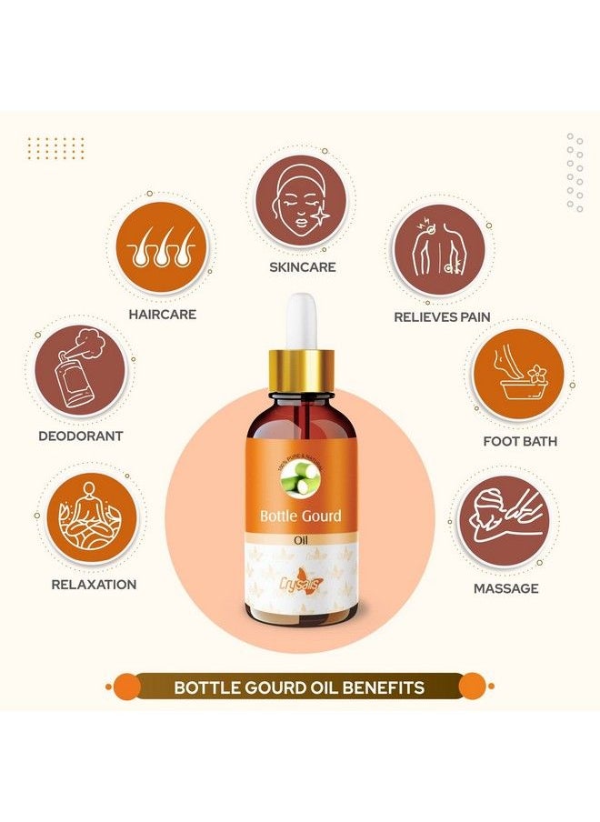 CRYSALIS Bottle Gourd (Lagenaria Siceraria) Oil;100% Pure & Natural Undiluted Essential Oil Organic Standard For Skin & Hair Care;Therapeutic Grade Oil Reduces Hair Frizziness 30Ml With Dropper  - Image 4