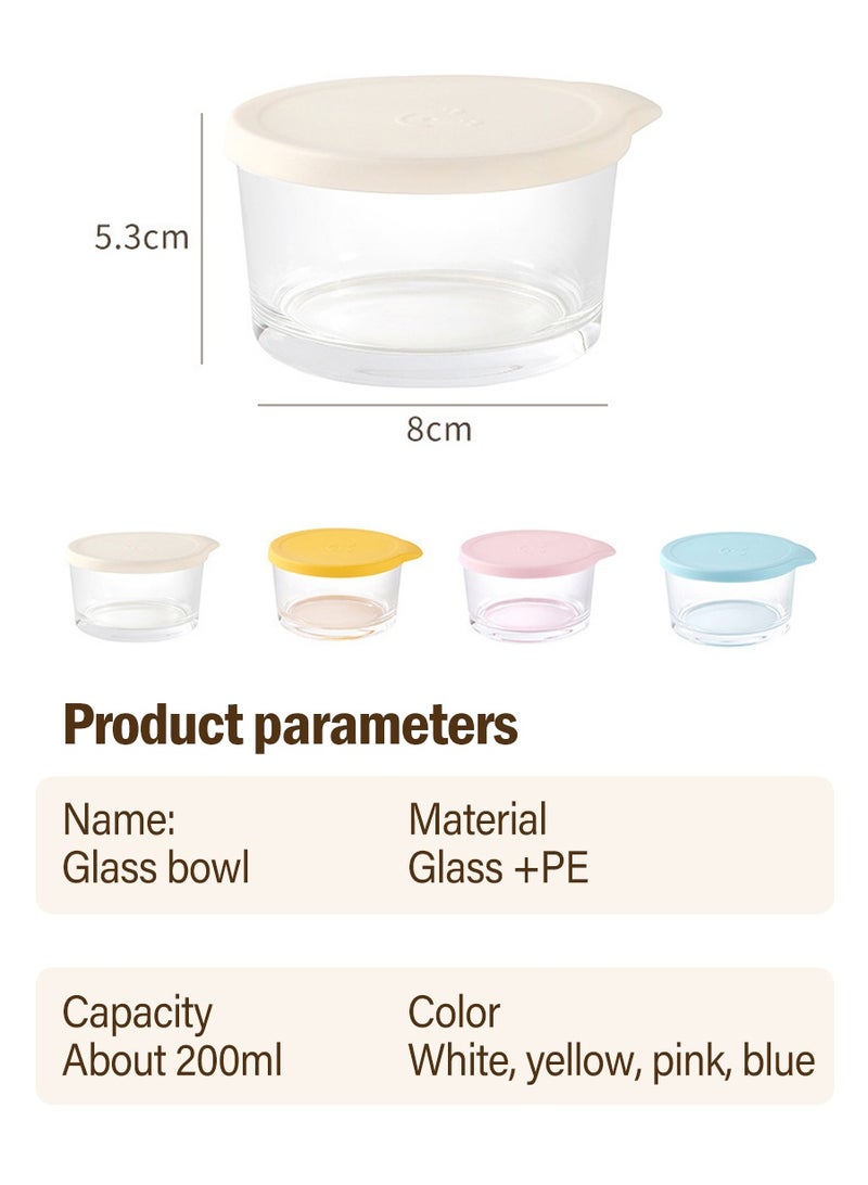 بيروي مجموعة 4 قطع أوعية زجاجية شفافة بأغطية - متعددة الاستخدام كأوعية البودينغ، قوالب الحلويات، أطباق الفواكه، حاويات التسالي، وأواني التقديم للبهارات - Image 3