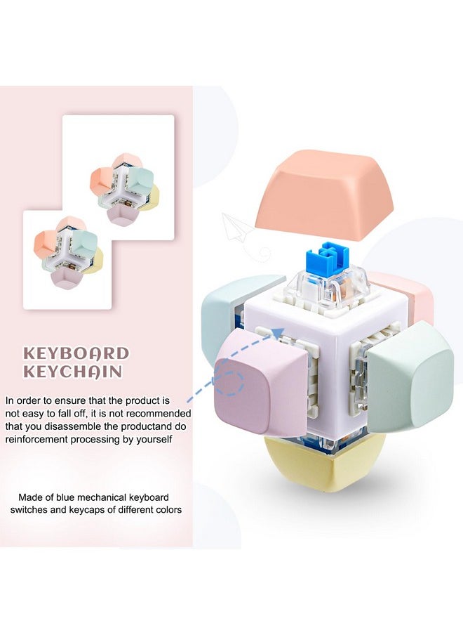 Taiyin 2 Pcs Decompression Toys Keyboard Clicker Toy Keyboard Cube Toy Mechanical Key Toy Keyboard Button Stress Relief for Adult Gifts to Relief Pass Time (Classic)  - Image 5
