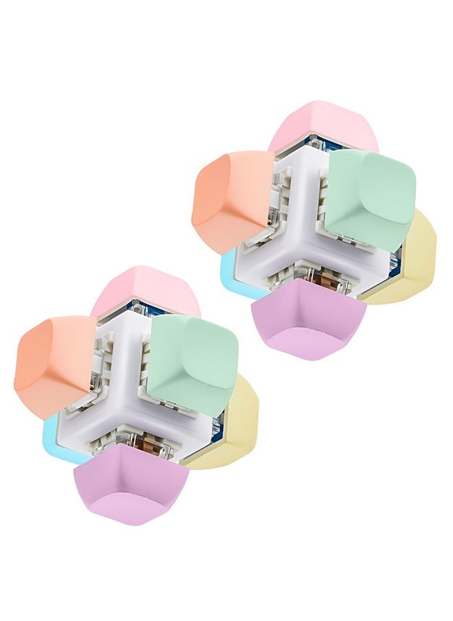 Taiyin 2 Pcs Decompression Toys Keyboard Clicker Toy Keyboard Cube Toy Mechanical Key Toy Keyboard Button Stress Relief for Adult Gifts to Relief Pass Time (Classic)  - Image 1
