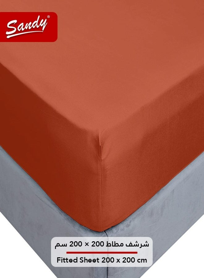 ساندي طقم شرشف مطاط ساندي فاخر بجودة الفنادق مع أغطية وسادة، طقم من 3 قطع، شديد النعومة وجيد التهوية وبارد, مقاس مزدوج كينج نفرين 200 × 200 سم, طوبي - Image 3