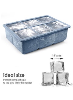 sokany 3 Pack Silicone Ice Cube Trays, Large Size Silicone Ice Cube Molds with Leak Proof, Removable Lid Square Ice Cube Tray And BPA Free for Cocktail, Whiskey, Stackable Flexible Ice (Pink/Blue/Green)  - Image 2