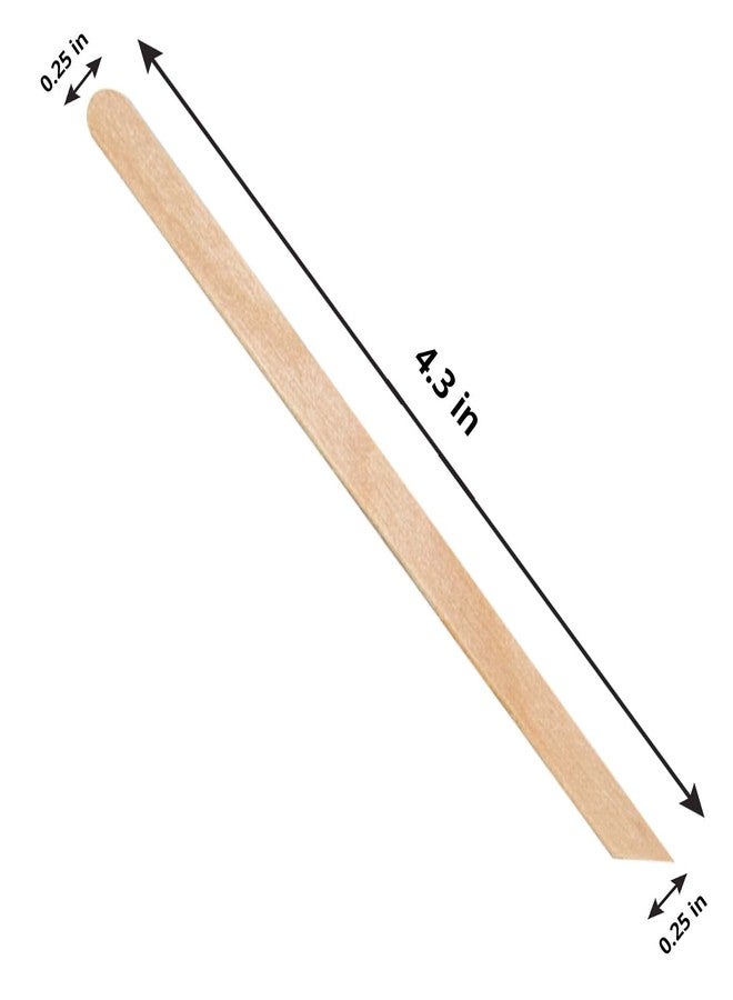 Karlash 500 Pieces Small Wax Sticks Wood Spatulas Applicator Craft Sticks for Body Hair Eyebrow Lip Nose Removal Slanted/Round (Pack of 500) - Image 3