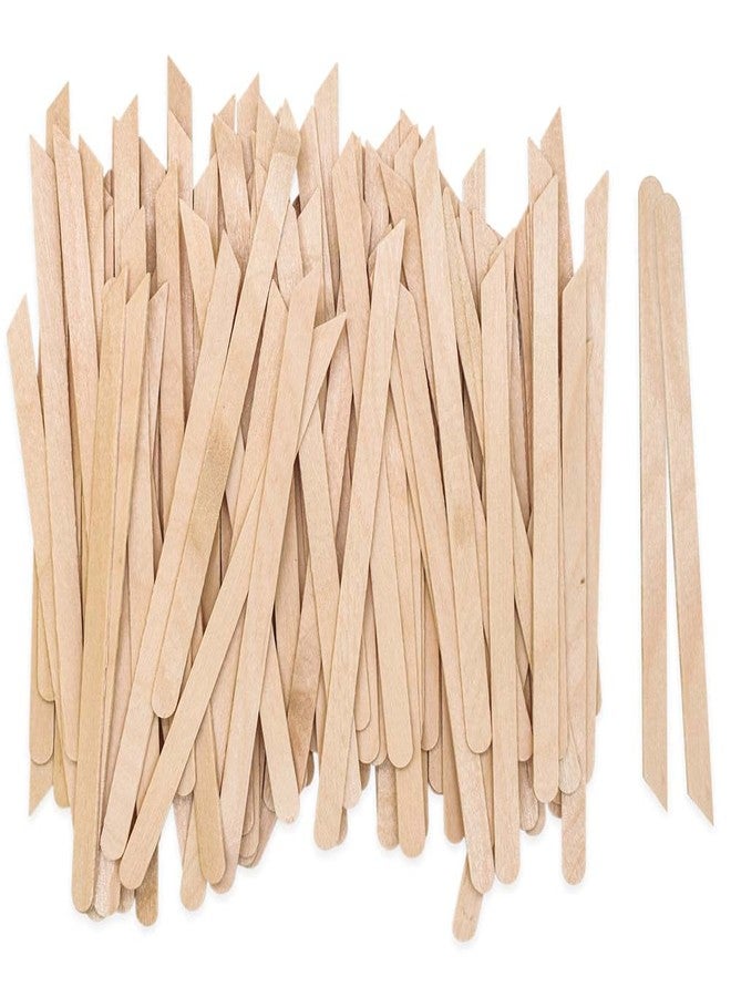 Karlash 500 Pieces Small Wax Sticks Wood Spatulas Applicator Craft Sticks for Body Hair Eyebrow Lip Nose Removal Slanted/Round (Pack of 500) - Image 1