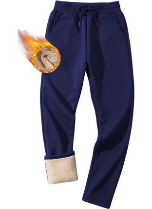 Men's Ultra Thermal Winter Sherpa Lined Active Running Normal Leg Jogger Sweatpants
