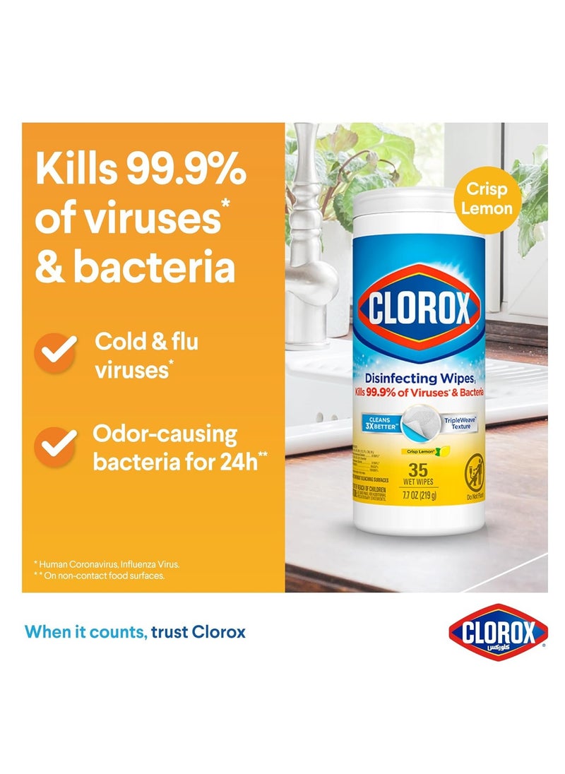 Clorox - Clorox Disinfecting Wipes Bleach Free Cleaning Wipes Crisp Lemon 35 Count - Image 1