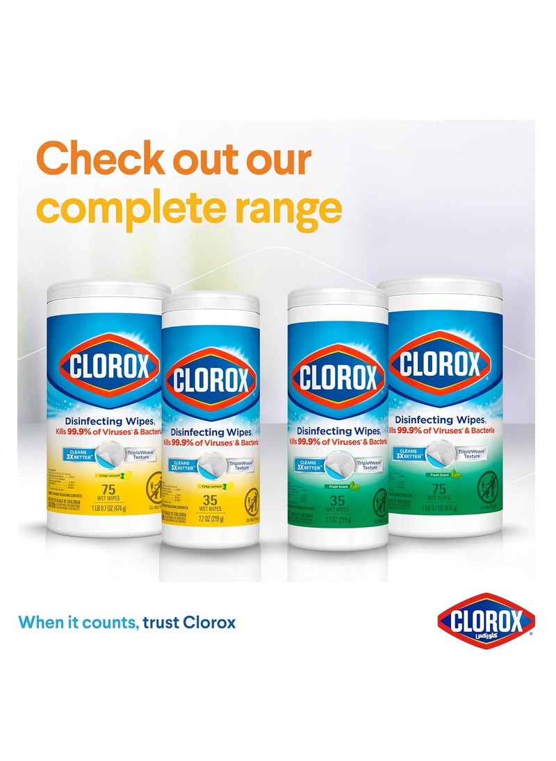 Clorox - Clorox Disinfecting Wipes Bleach Free Cleaning Wipes Crisp Lemon 35 Count - Image 1