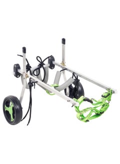 MAJIBAO Dog wheelchair for back legs, Adjustable pet wheelchair with Two back wheels and chest support, Pet mobility aid for Aging and Injured dogs for small pets 40.5 cm S (Green)  - Image 1