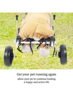 MAJIBAO Dog wheelchair for back legs, Adjustable pet wheelchair with Two back wheels and chest support, Pet mobility aid for Aging and Injured dogs for small pets 40.5 cm S (Green)  - Image 5