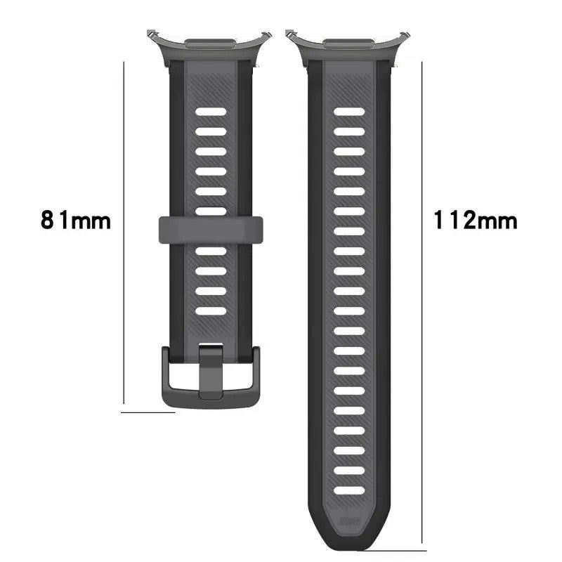 Bluejw Two-Tone Silicone Sport Band for Samsung Watch 8 Classic 46mm 44mm 40mm & Ultra - Watch Strap Replacement - Image 5