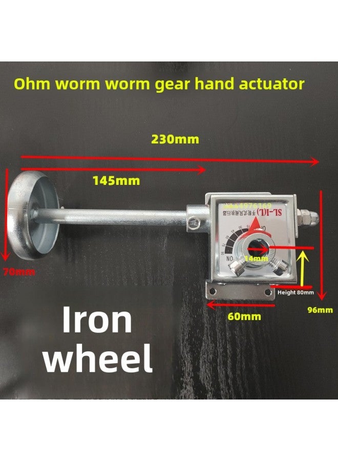Galvanized 304 Stainless Steel Regulating Valve Handle Manual Air Volume Regulating Valve Actuator Air Valve Pressure Nozzle Turbine-Color:Turbo Worm Manual Actuator (iron Wheel)  - Image 1