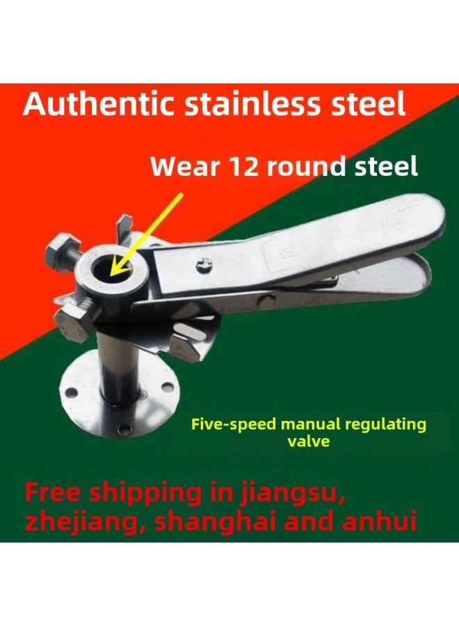 Galvanized 304 Stainless Steel Regulating Valve Handle Manual Air Volume Regulating Valve Actuator Air Valve Pressure Nozzle Turbine-Color:Turbo Worm Manual Actuator (iron Wheel)  - Image 4
