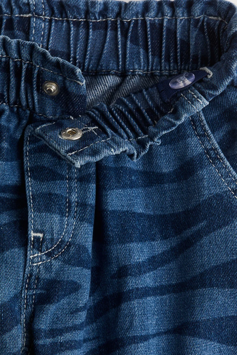 H&M Patterned Wide Leg Jeans