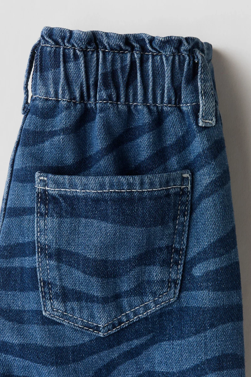 H&M Patterned Wide Leg Jeans