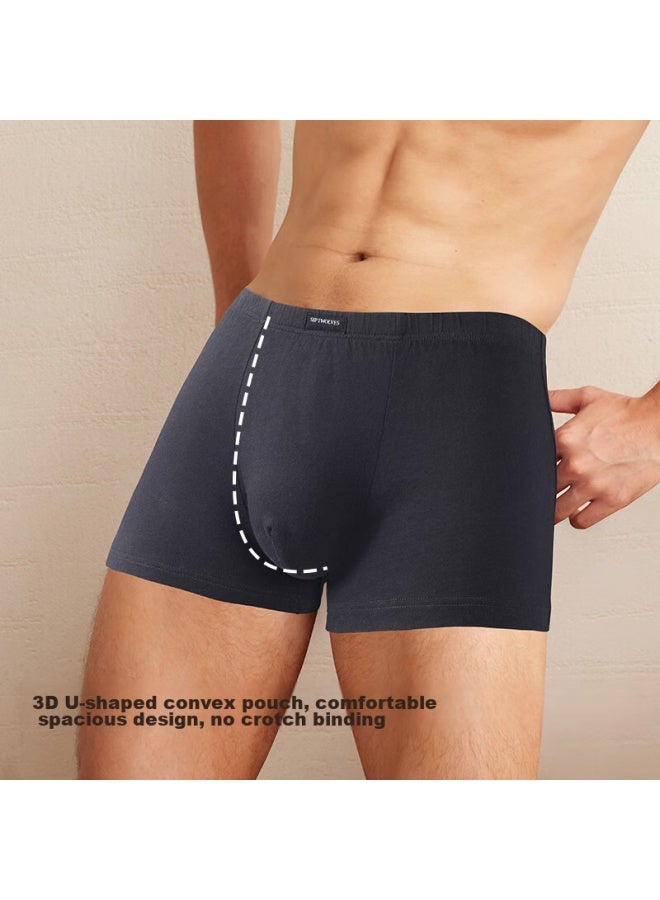 Septwolves Men's Underwear, 7a Antibacterial Pure Cotton 100% Cotton Men's Boxer Briefs, 4-pack, Classic Style - Image 2