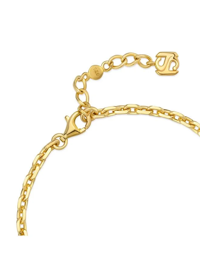 Saint Honore Paris Camille Gold Plated Bracelet with Hanging Charm for Women's
