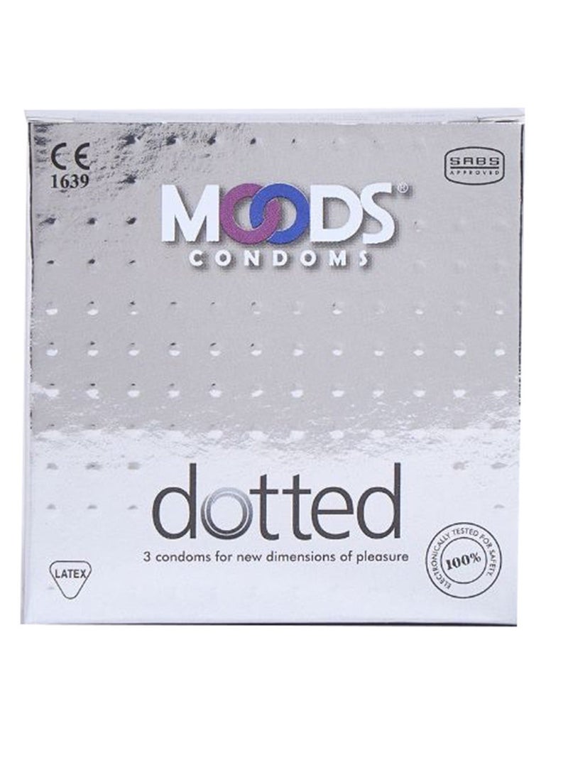 Moods Dotted Condoms 3 Pieces - Image 1