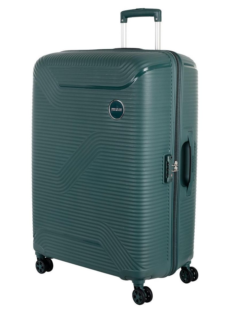 MAXPLUS  55CM  Cabin Size Hard Luggage TSA OLIVE GREEN