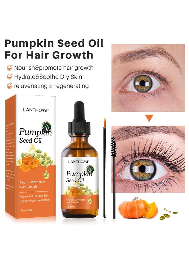 Lanthome Pumpkin Seed Oil - Promote Hair and Eyelashes Growth, Soothe Dry Skin Pumpkin Seed Oil 60ml  - Image 1