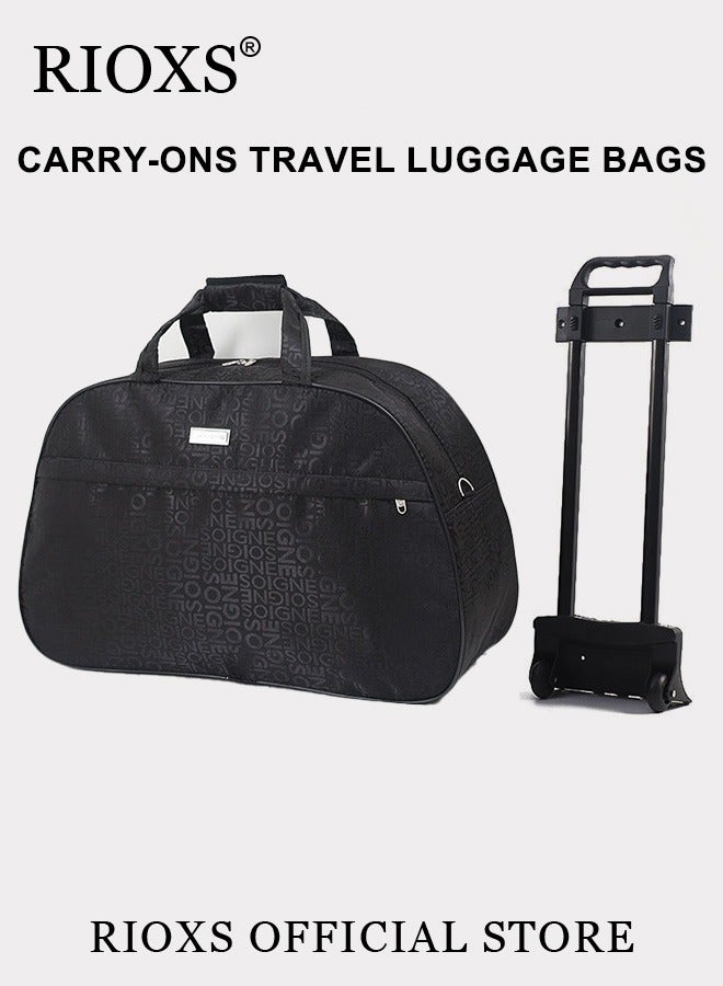 ريوكس حقيبة سفر متحركة بعجلات، حقيبة سفر كبيرة الحجم، حقيبة سفر قماشية محمولة بعجلات وحمالات قابلة للفصل، حقيبة سفر متحركة، حقيبة سفر بعجلات للسفر ونقل البقالة والمزيد - Image 4