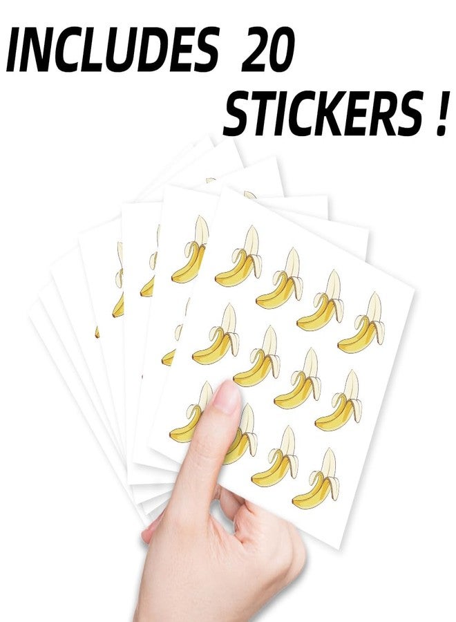 AHANDMAKER 240 Pcs Self-Adhesive Banana Stickers, 0.74x0.9 Inch Yellow Banana Scrapbook Paper, Fruit Planner Stickers Decals for Scrapbooking Planner Calendar DIY Crafts Party Decor Gift Bag Seal - Image 3