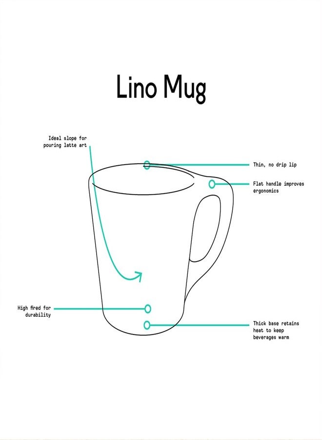 notNeutral Lino Porcelain Coffee Cup for Personal, Restaurant, Commercial Use - 10oz - Single Cup (Blue) - Image 4